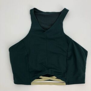 Fabletics Green High Neck Strappy Waist Bra Size Womens XS